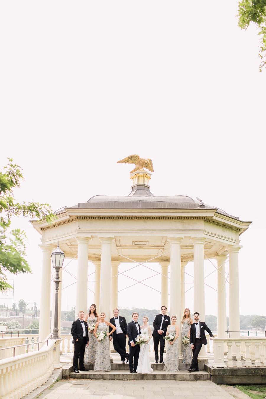 Water Works wedding portrait