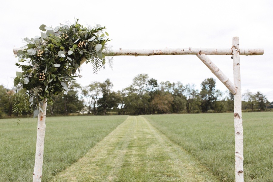 Simple wedding arch