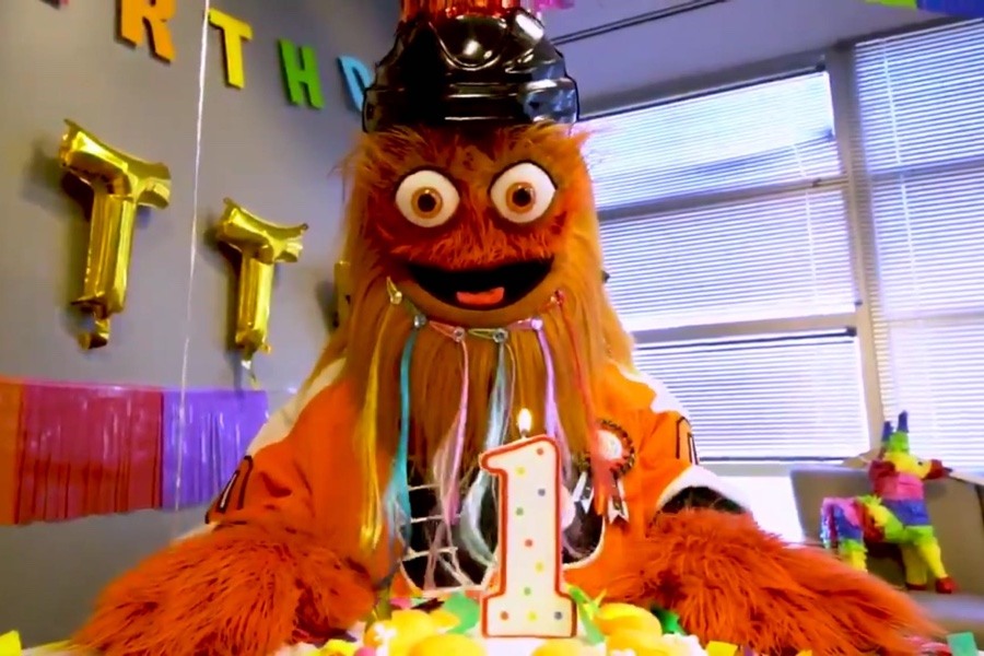 To Celebrate Gritty  s Birthday  Look at the Flyers  Mascot 