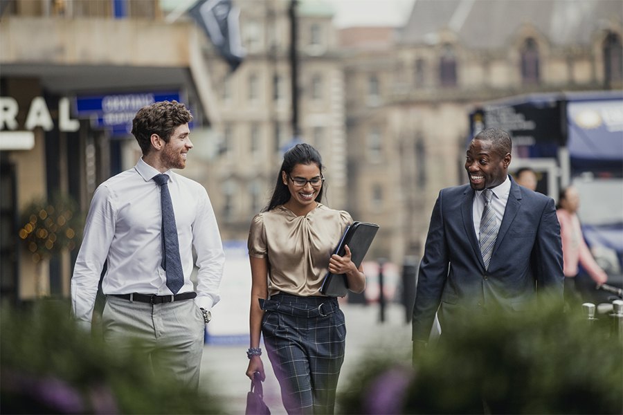 three business people