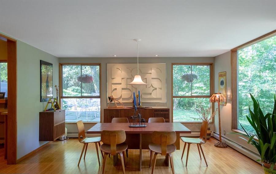 house for sale barren hill midcentury modern dining room