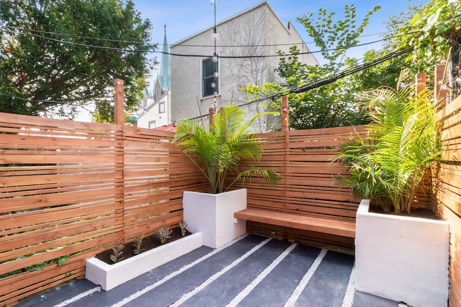 house for sale fishtown rehabbed rowhouse rear patio