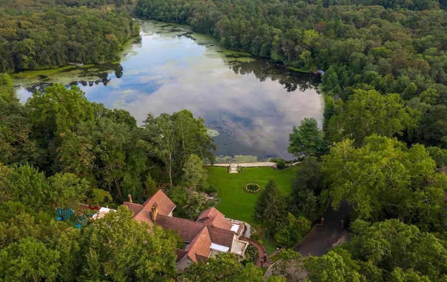 house for sale pine hill capone house aerial view