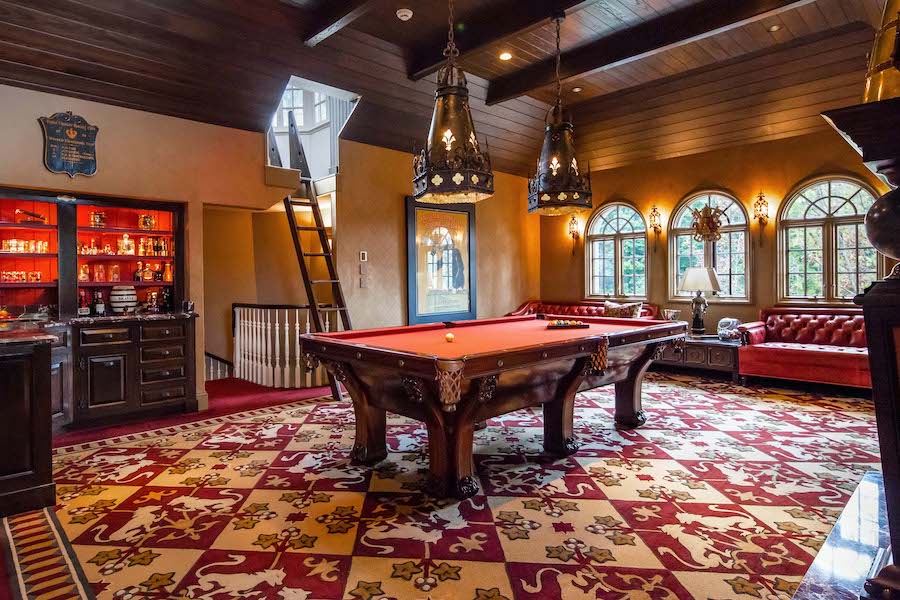 house for sale villanova norman mansion billiard room