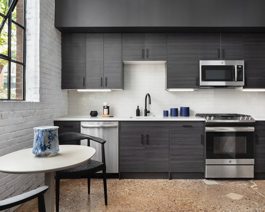 the peyton apartment profile model apartment kitchen