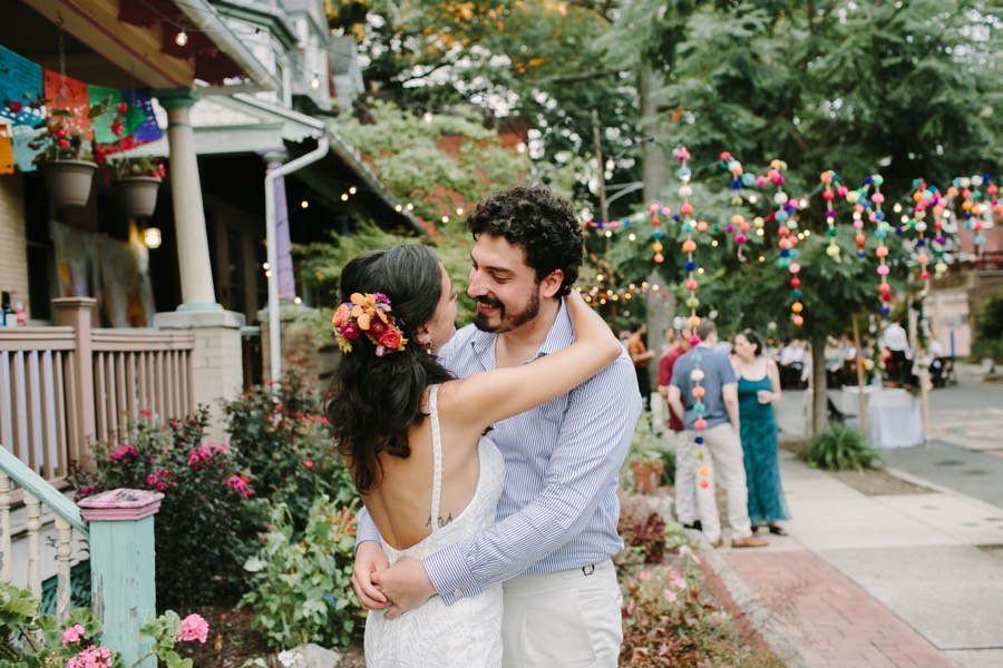 Philadelphia block party wedding reception