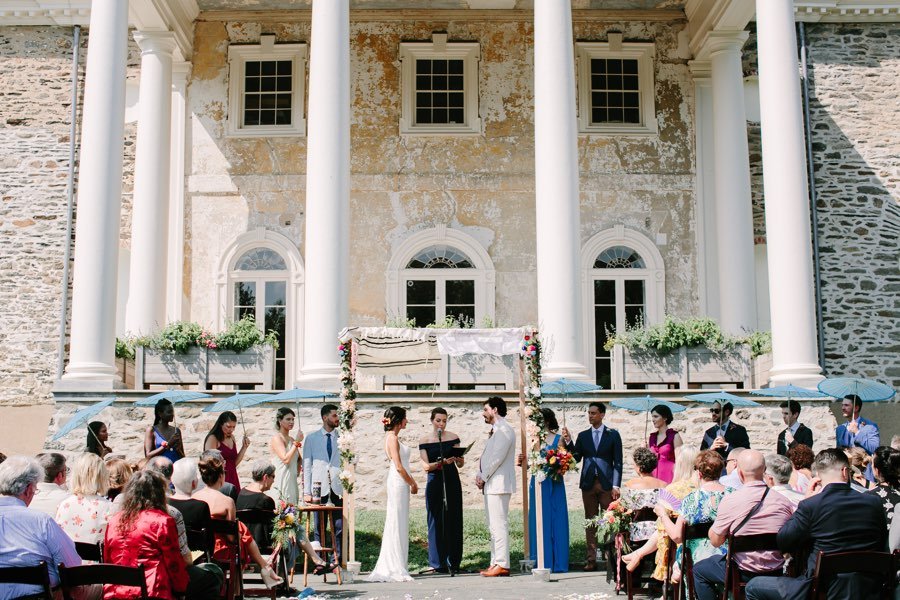 The Woodlands Mansion wedding ceremony