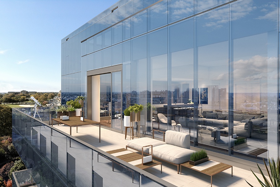 2100 Hamilton penthouse balcony