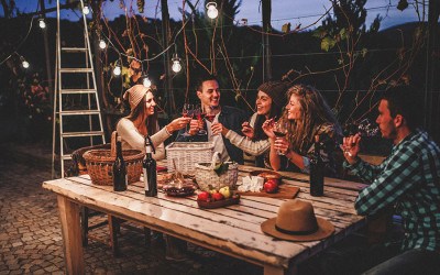 group of people drinking