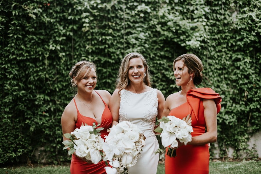 Barnes Foundation bridesmaid portrait