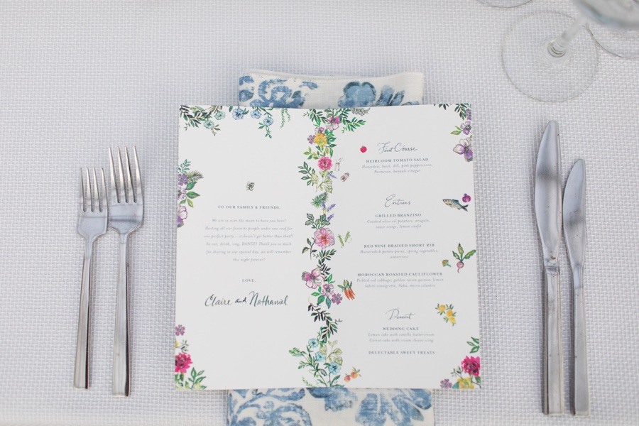 Floral place setting