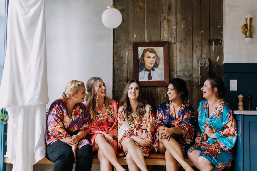 Floral bridesmaids robes