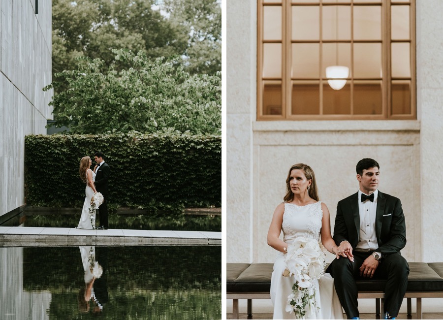 Barnes Foundation wedding portrait