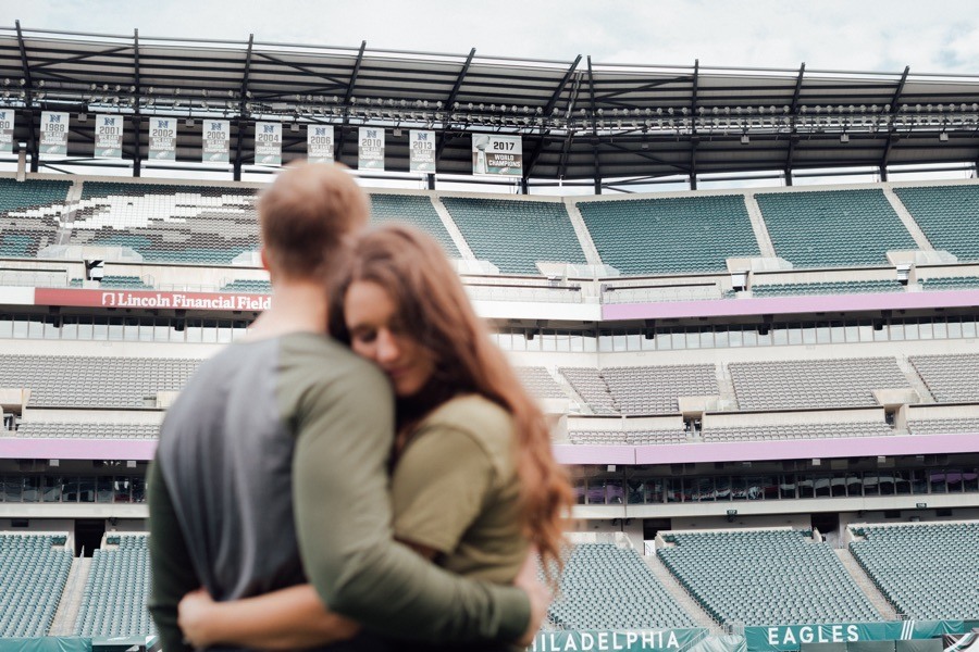 These Eagles Fans Took Their Engagement Photos at the Linc