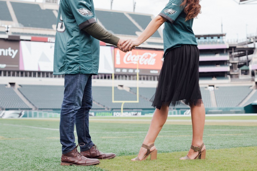 Eagles Stadium Engagement, Philadelphia PA I Kristina & Al