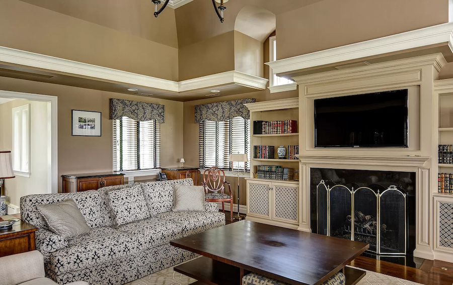 house for sale haddonfield tavistock tudor mansion family room