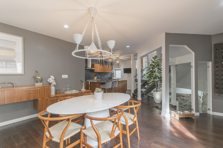 northern liberties designer townhouse dining room and kitchen