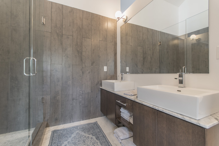 northern liberties designer townhouse master bathroom