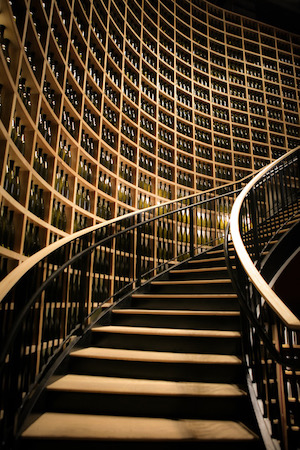 city winery overview wine wall staircase