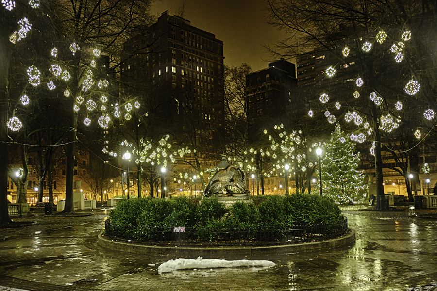 Rittenhouse Square during the holidays