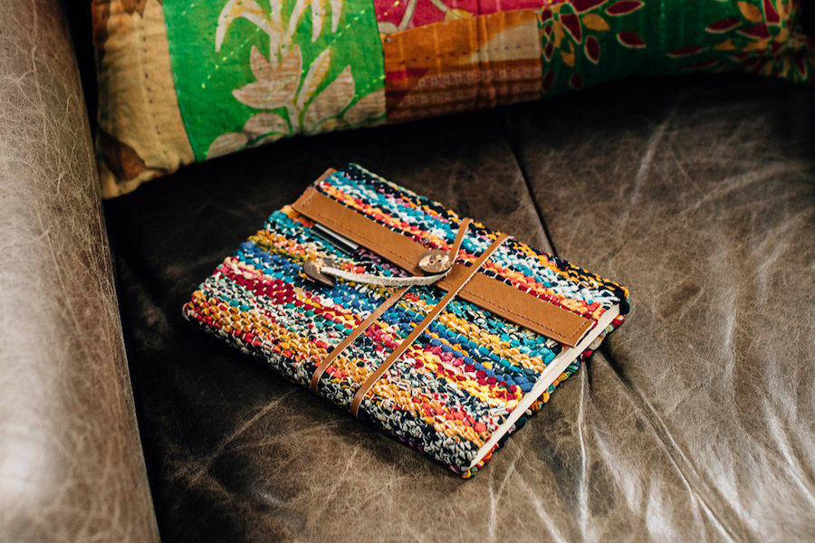 Woven Recycled Sari Journal — Ten Thousand Villages