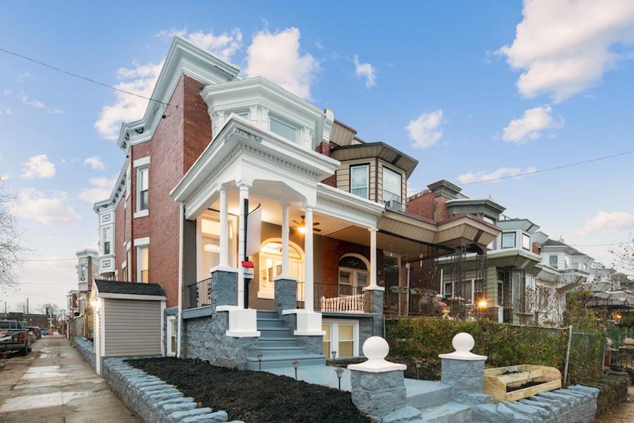 house for sale cobbs creek renovated corner rowhouse exterior