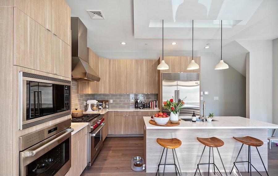 house for sale northern liberties modern townhouse kitchen