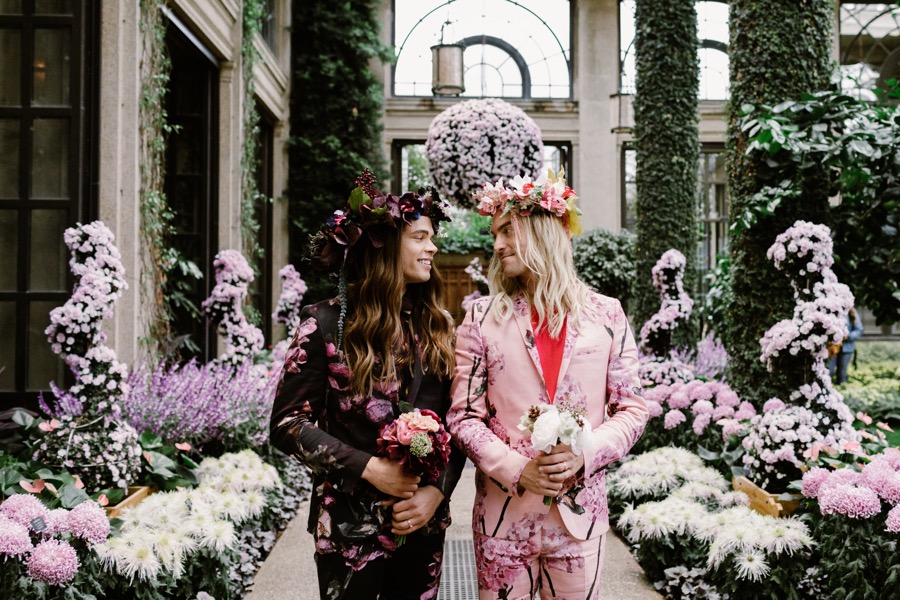 longwood gardens engagement photos