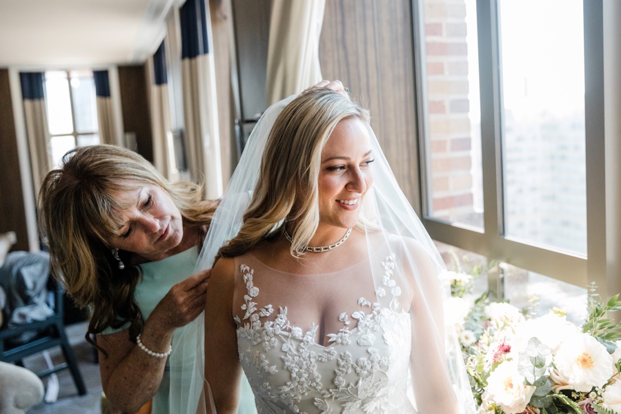 Bride getting ready