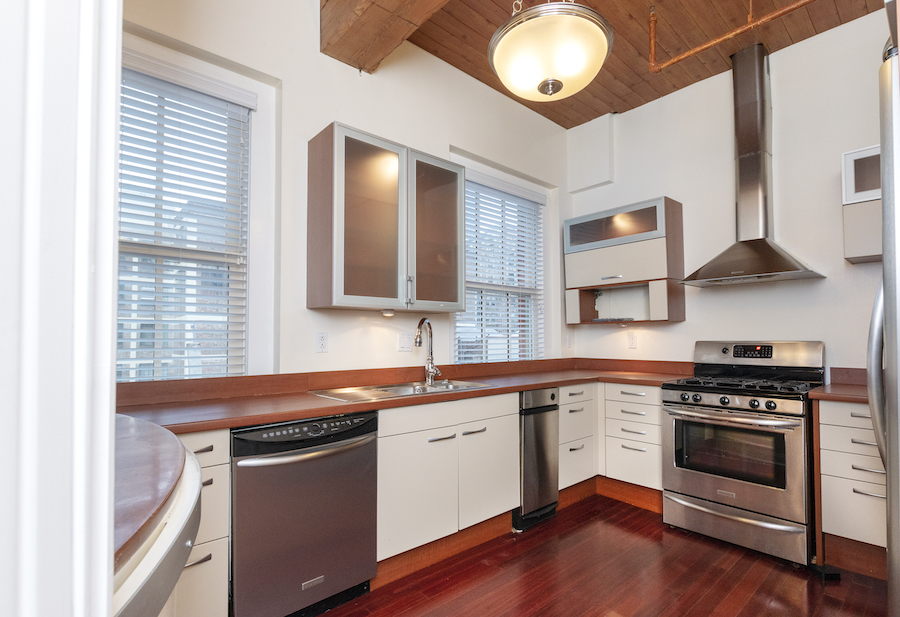 condo for rent rittenhouse square loft kitchen