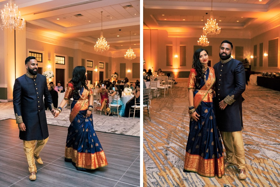 blue indian wedding attire