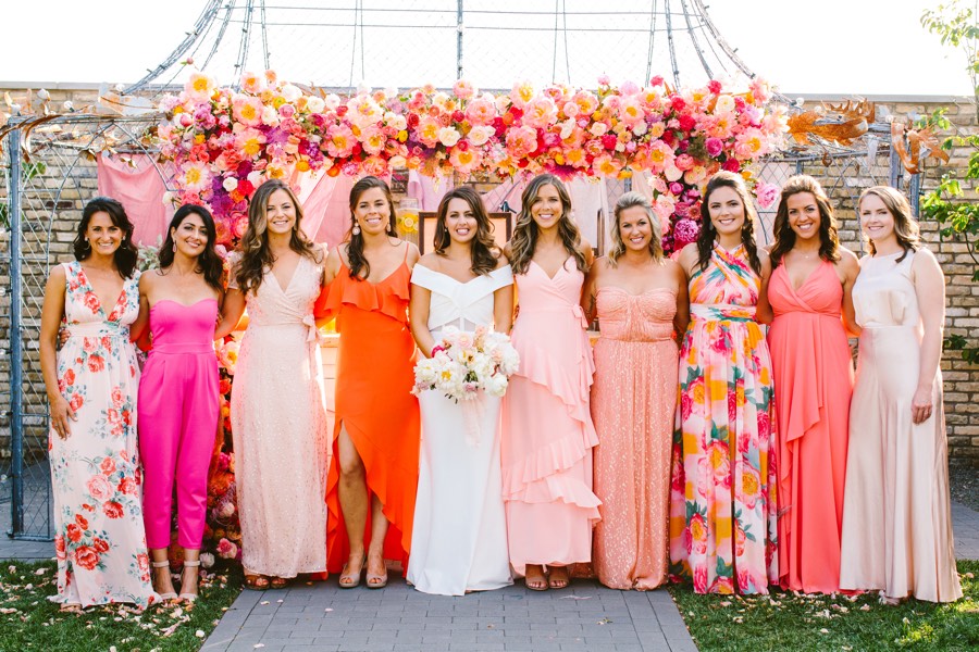 hot-pink-bridesmaid-dresses