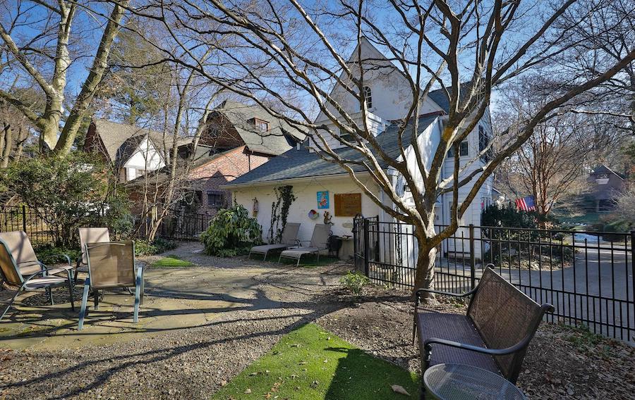 east falls colonial backyard patio