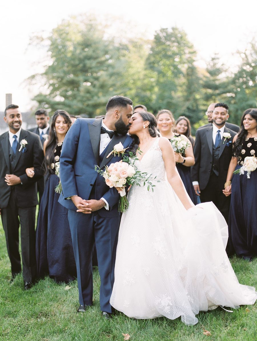 navy blue bridal party