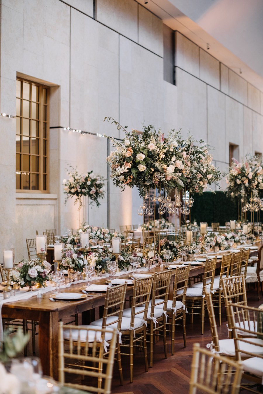 pink barnes foundation wedding