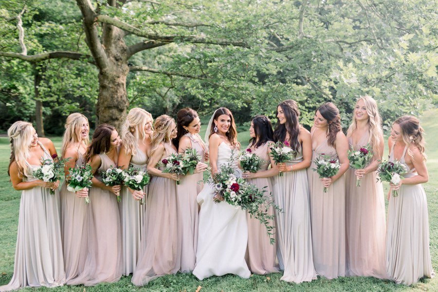 blush bridesmaid dresses