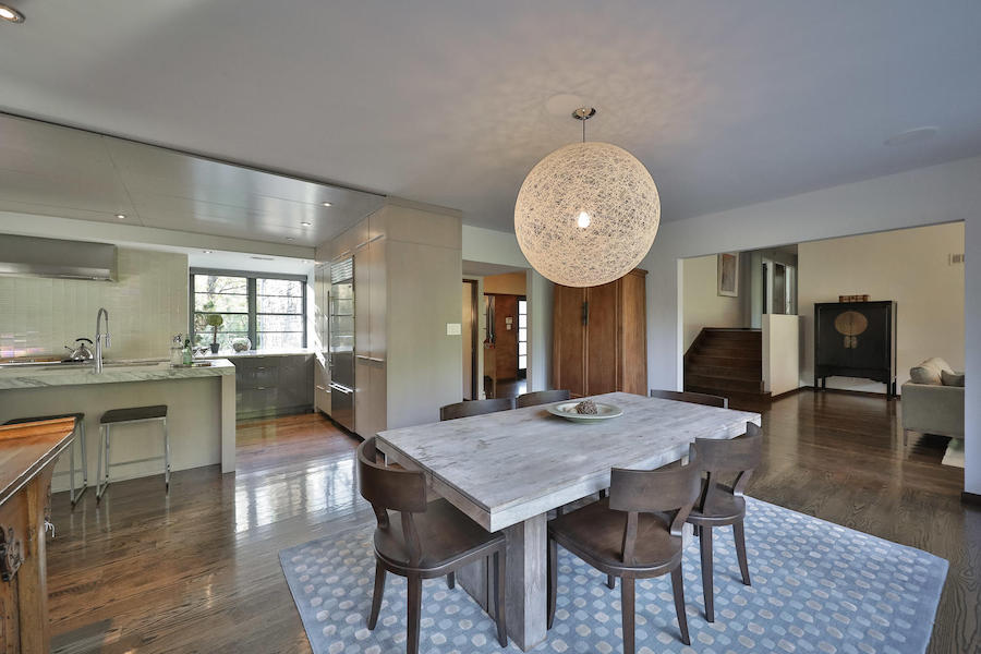 house for sale mt. airy midcentury modern split-level dining room