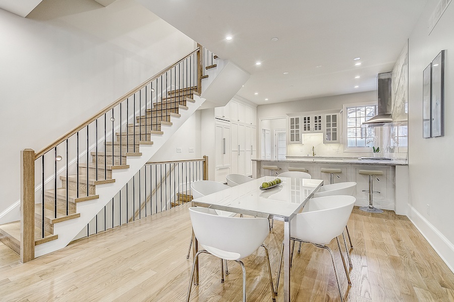 Dining room and kitchen