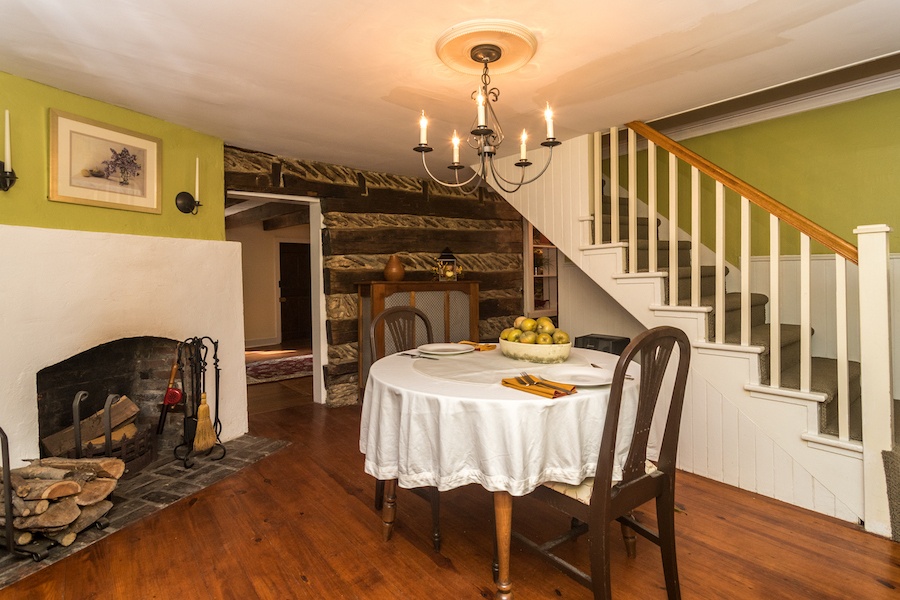 house for sale wayne 1648 log cabin dining room