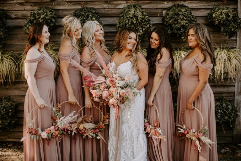 This Floral, Pink Wedding at Terrain at Styers is a Boho Dream