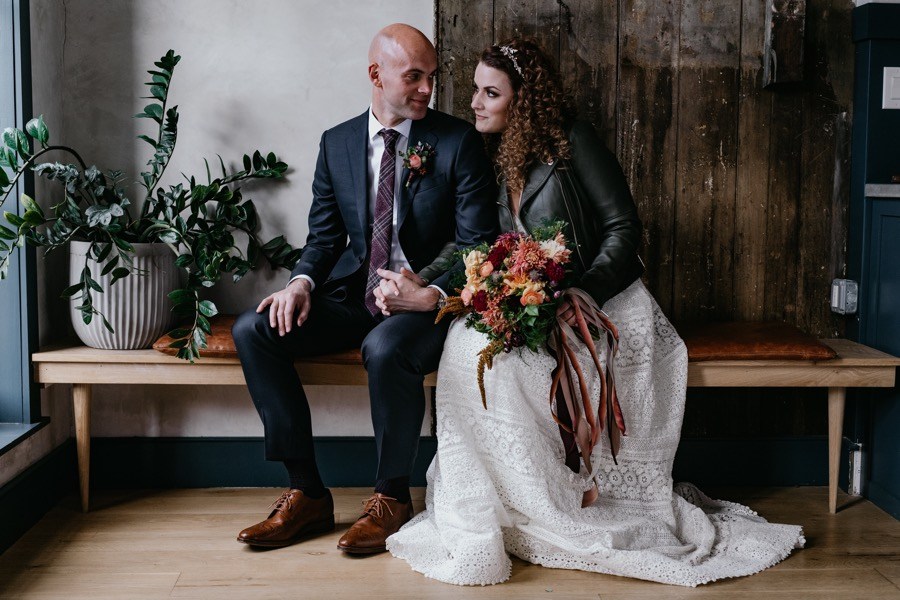 Bride and groom portrait