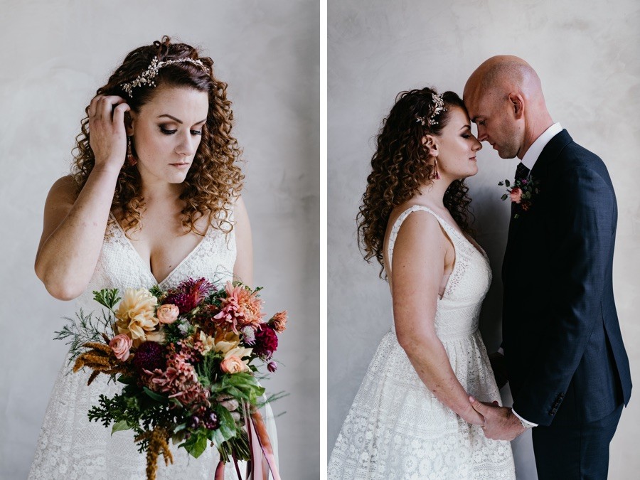 Bride and groom portrait