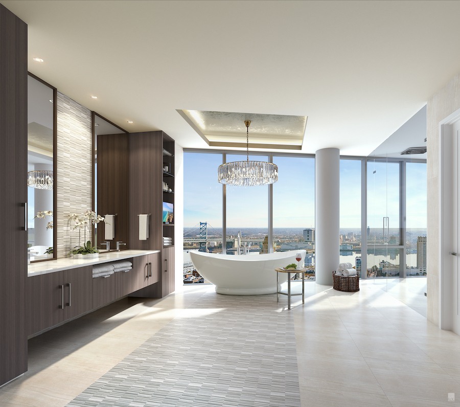 500 walnut penthouse master bathroom