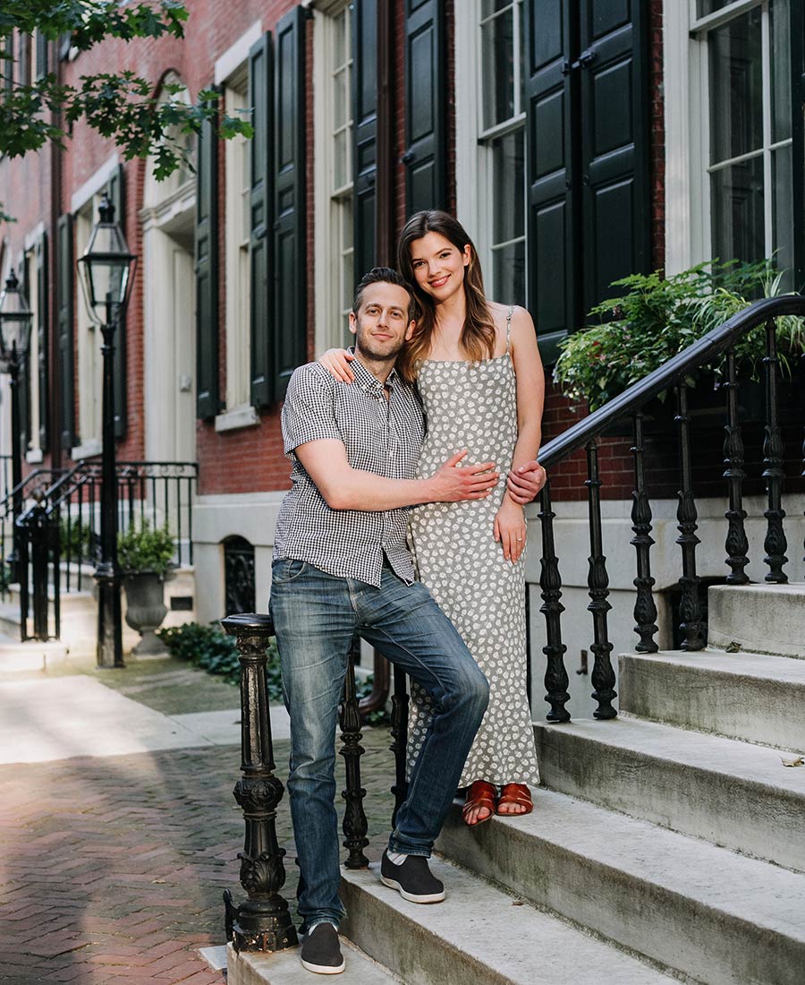 Center City engagement photo