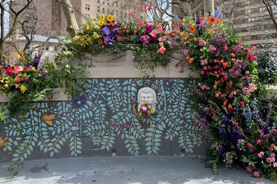 Rittenhouse Square flower bomb