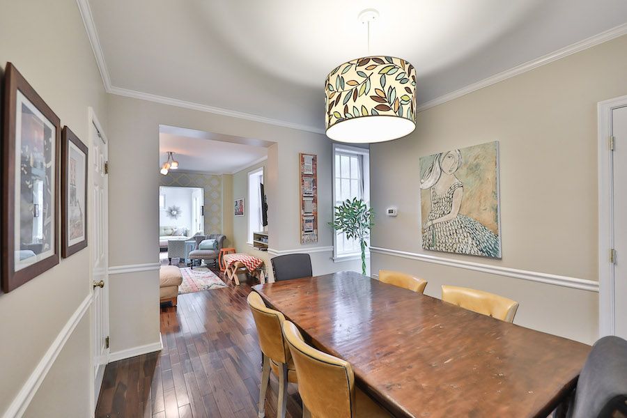 logan square designer rowhouse dining room