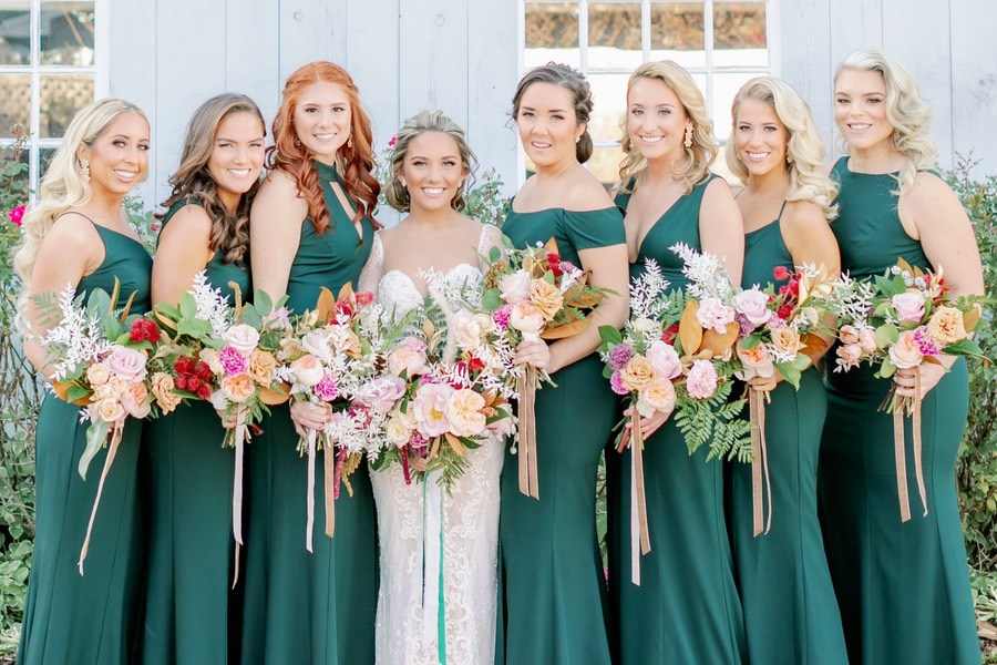 A BeyonceFilled Hunter Green Wedding at the Jersey Shore