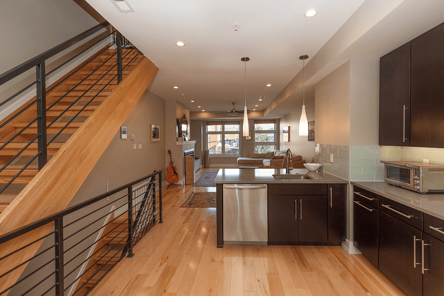 interior of northern liberties townhouse