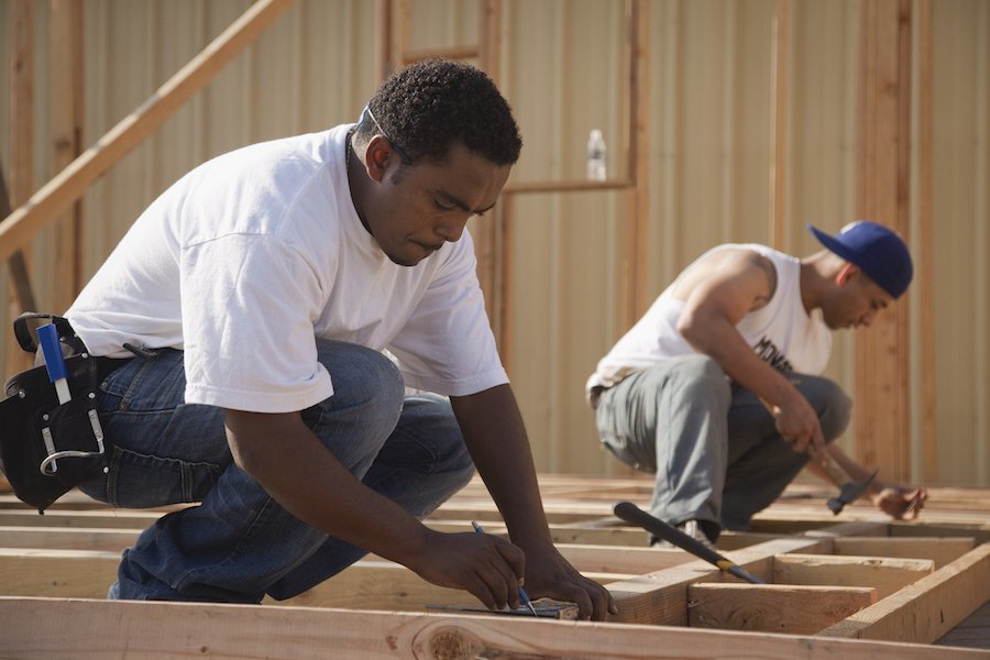 construction workers on a project