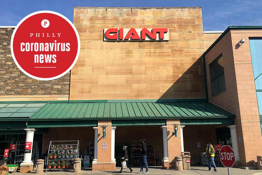 the giant grocery store in wynnewood outside of philadelphia during the coronavirus crisis 